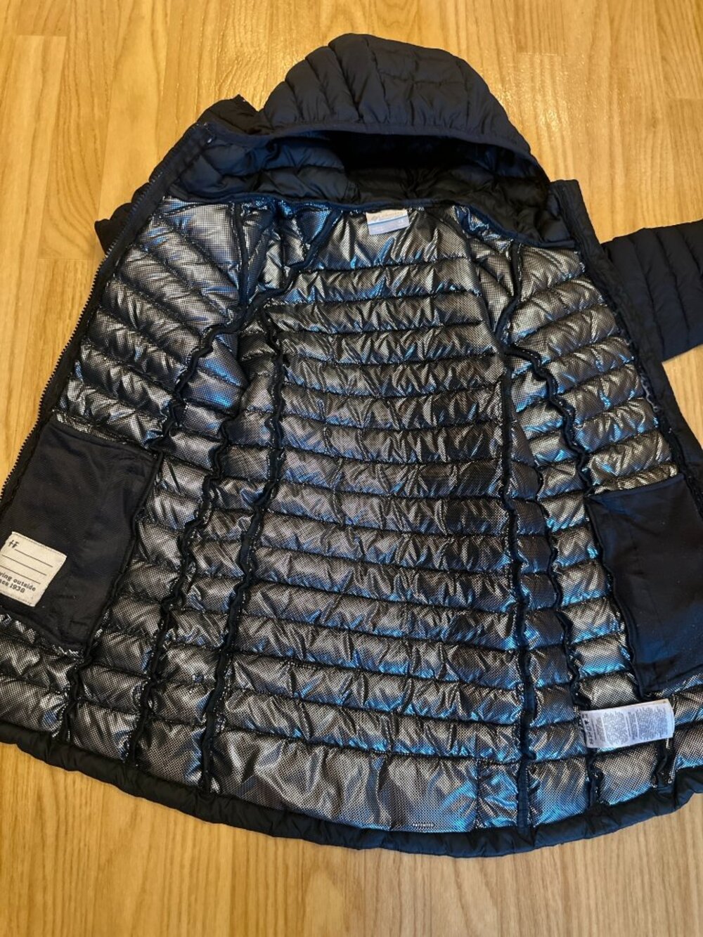 Columbia Girls Omni-Heat Black Long Hooded Puffer Coat XS - Picture 4 of 9